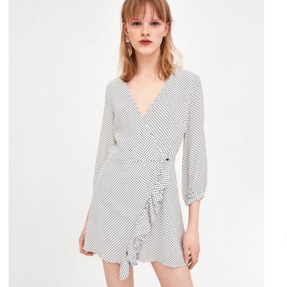 zara polka dot jumpsuit dress